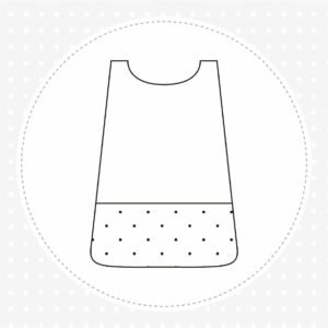Grand bavoir élastique à coudre