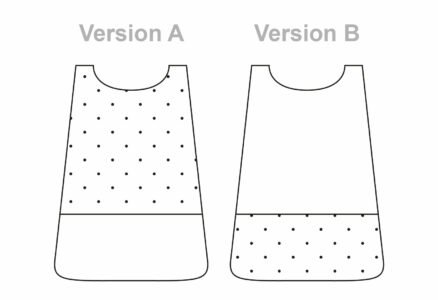 Patron PDF de bavoir élastique à imprimer en taille réelle